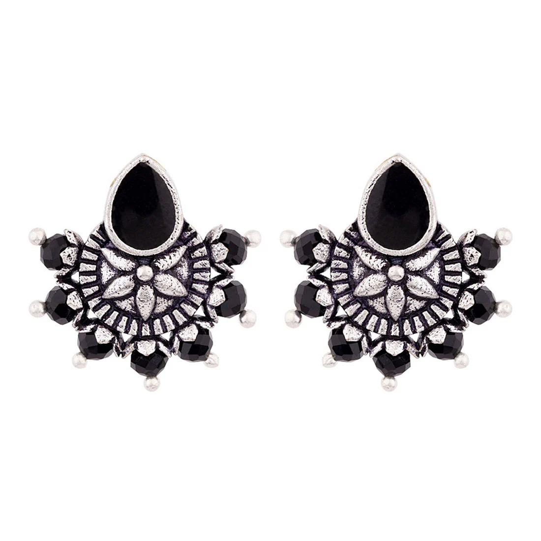Nayantara Petals Motif Stud Earrings - Image 3