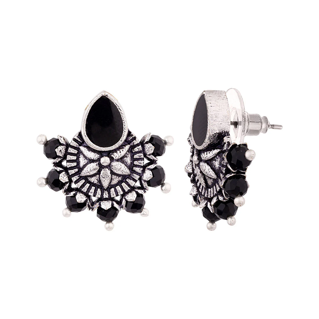 Nayantara Petals Motif Stud Earrings - Image 4