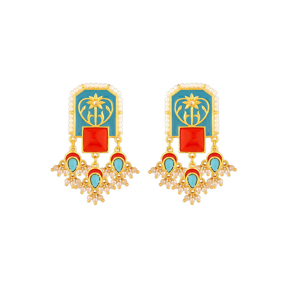 Neeladri Lightly Embellished Earrings - Image 3