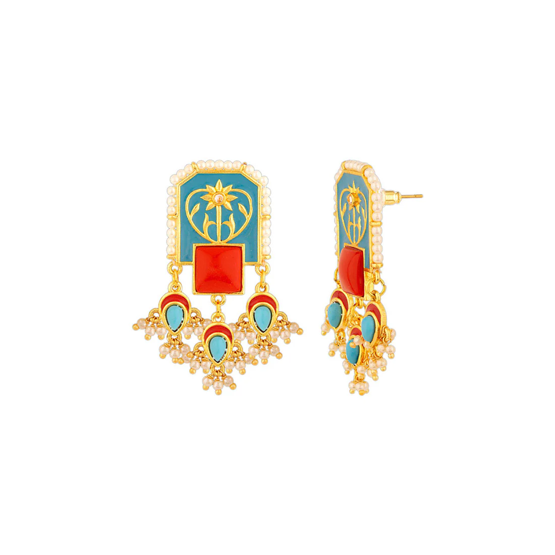 Neeladri Lightly Embellished Earrings - Image 4