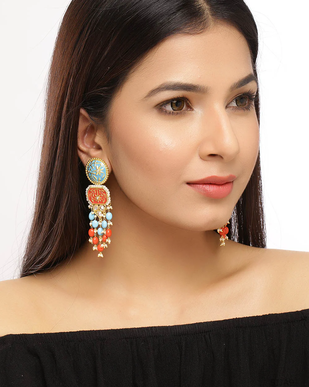 Neeladri Stones Drop Earrings - Image 5