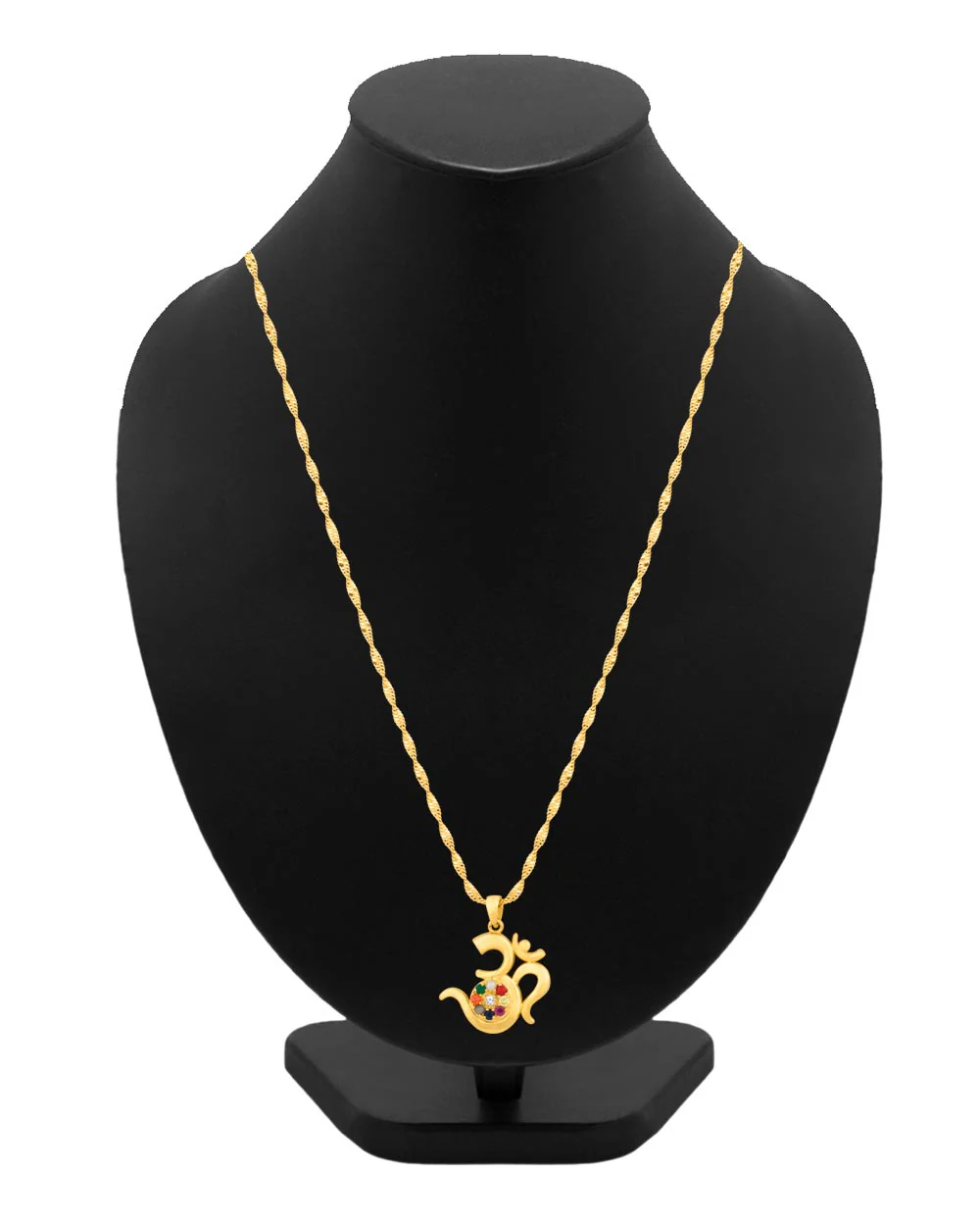 OM Motif Navratan Pendant - Image 7
