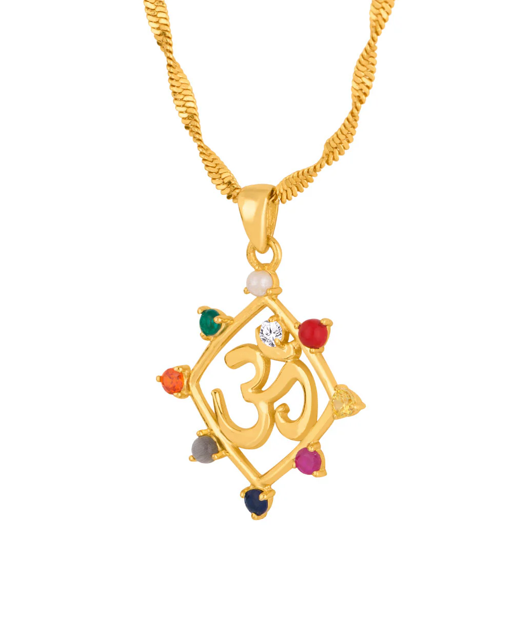 OM Navratan Pendant - Image 5
