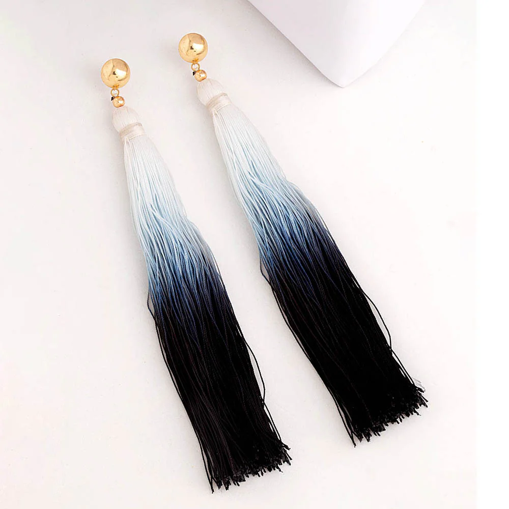Ombre Tassel Designer Inspired Earrings
