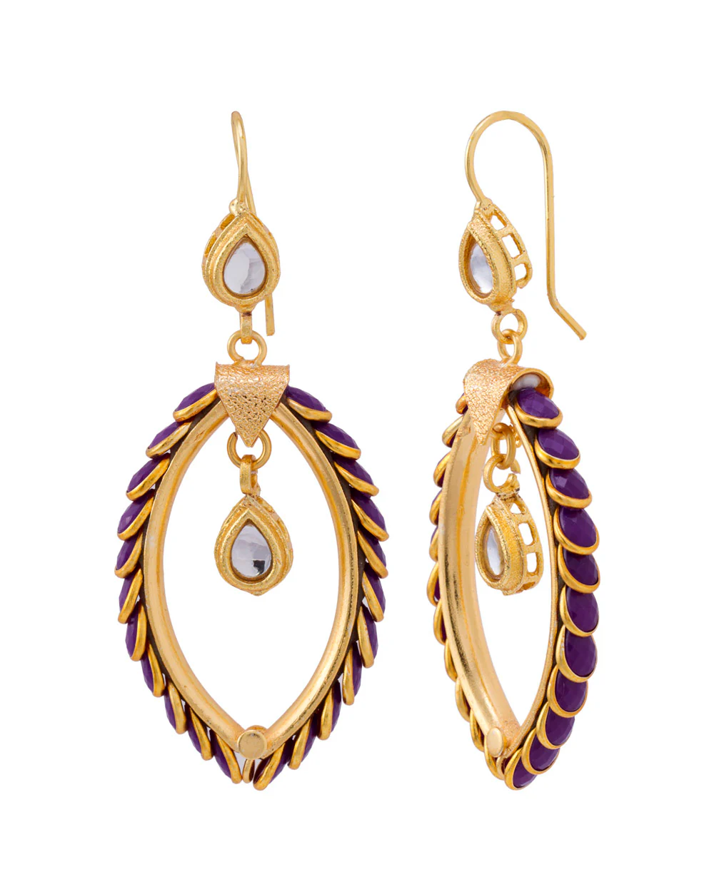 Pacchi Earrings With Stone Embellishment - Image 3