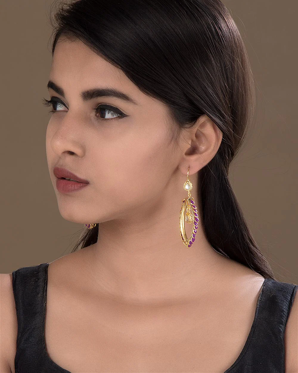 Pacchi Earrings With Stone Embellishment - Image 4