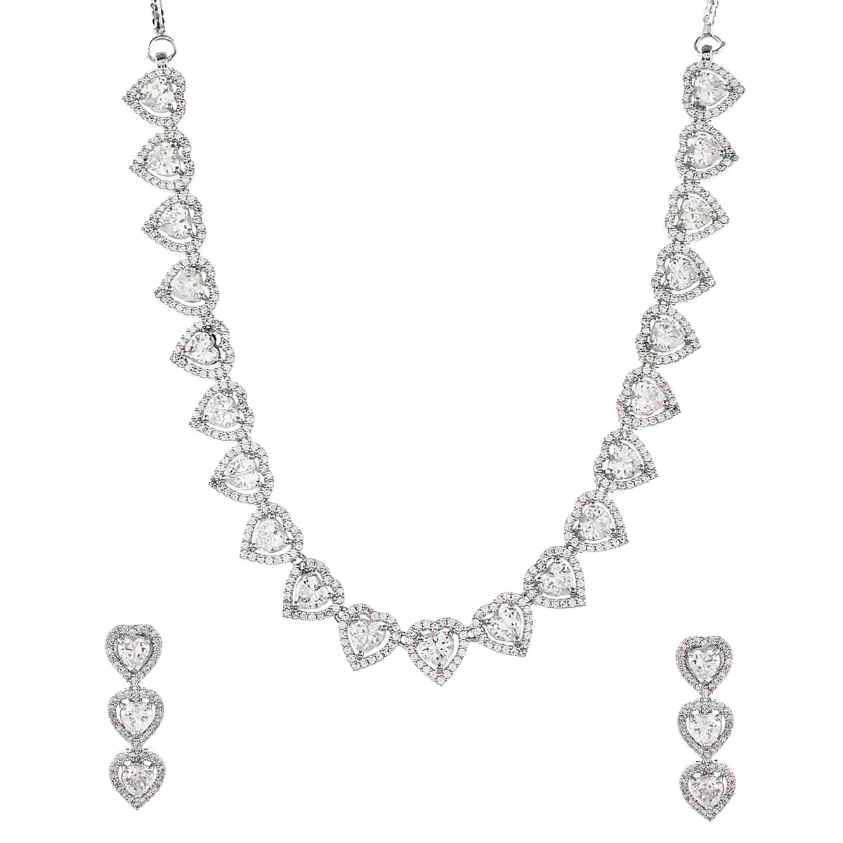 Sparkling Elegance Hearts Jewellery Set - Image 4