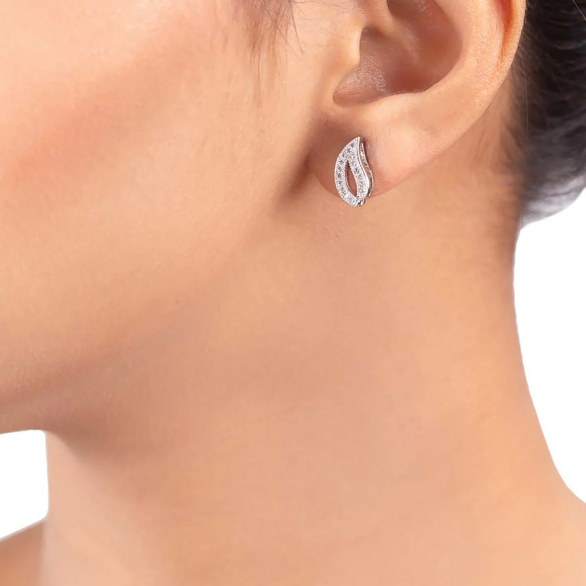Paisley Gems Adorned Earrings - Image 2