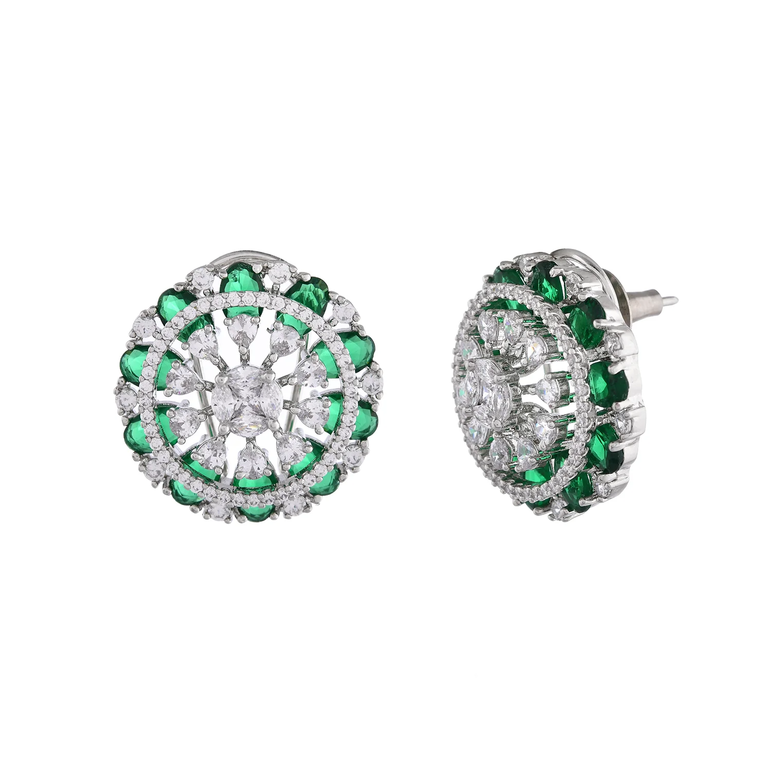 Pakeezah Regal American Diamond Earrings - Image 3