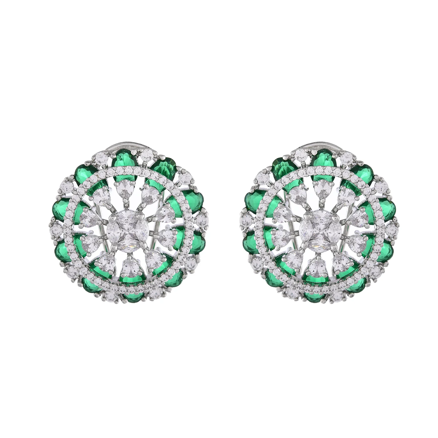 Pakeezah Regal American Diamond Earrings - Image 4
