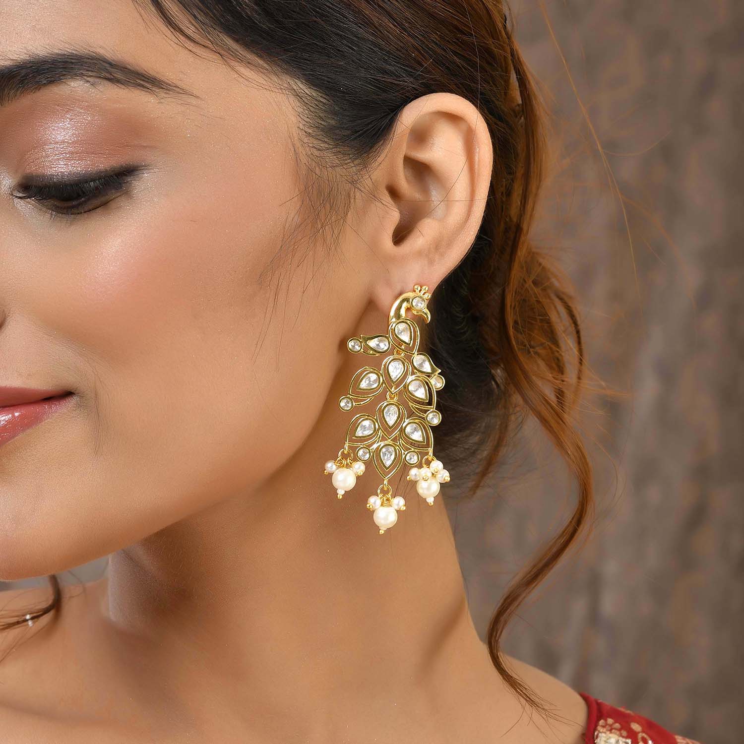 Panchhi Mayuri Statement Earrings - Image 2