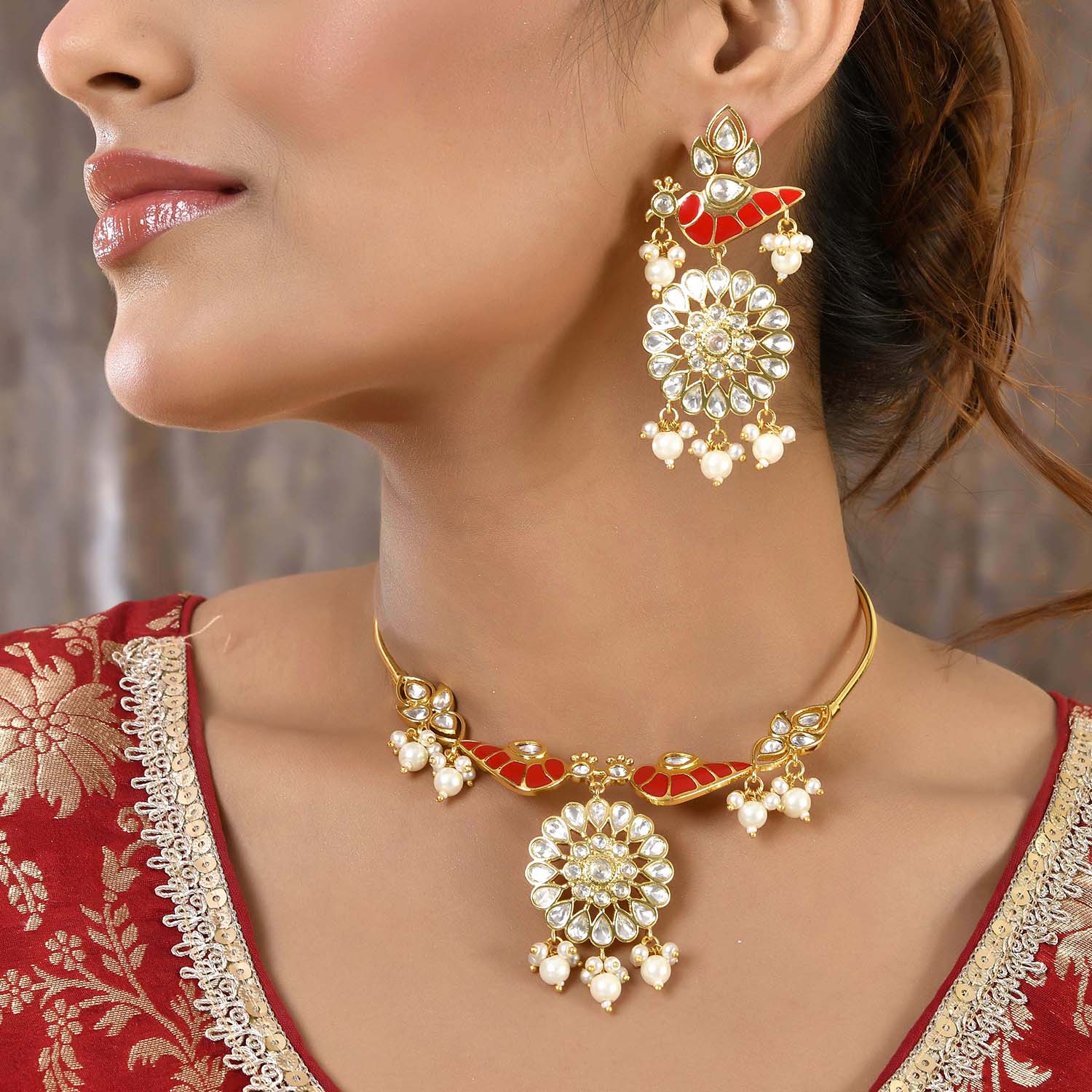 Panchhi Pariniti Hasli Necklace Set - Image 2
