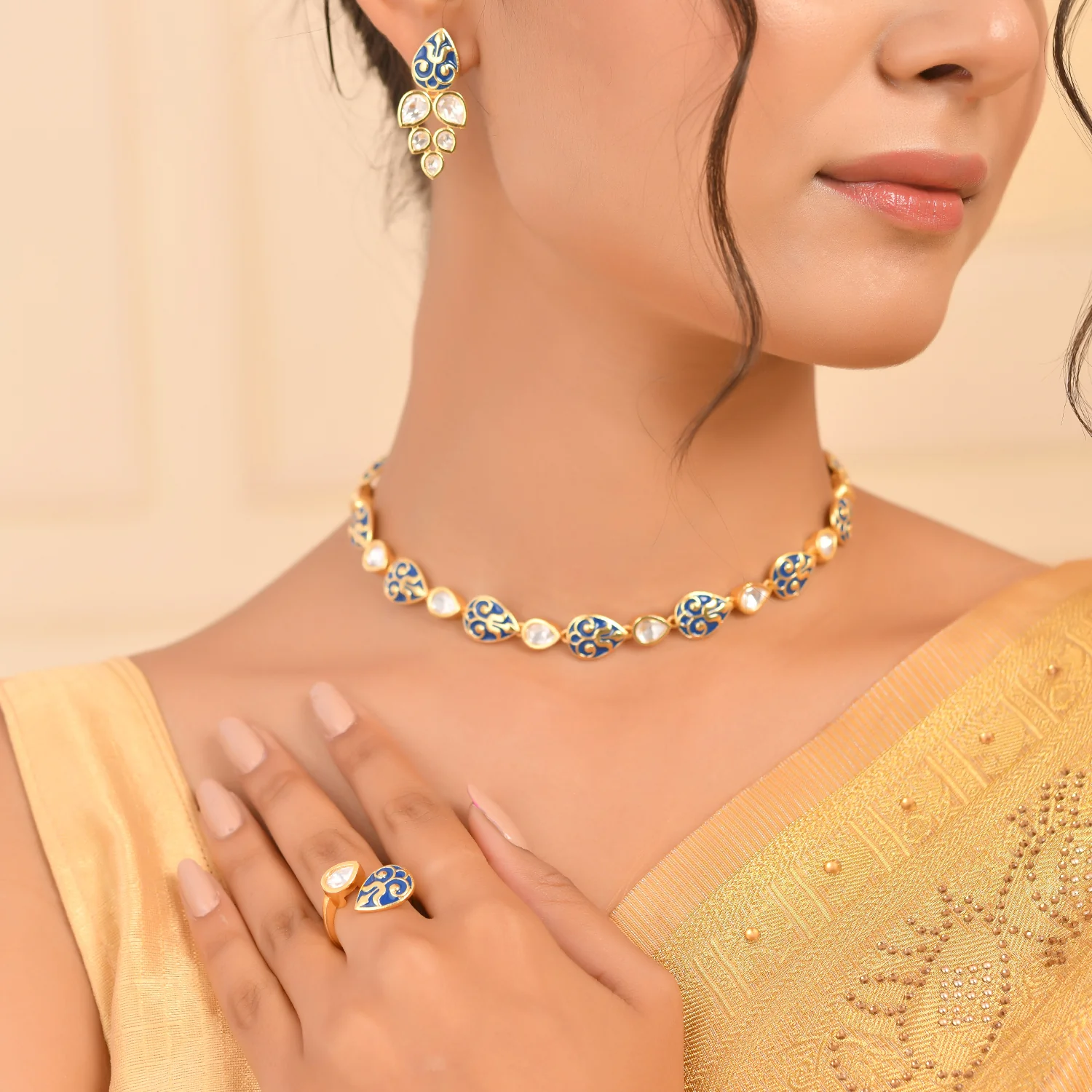 Pashmina Rimsha Necklace Set - Image 3