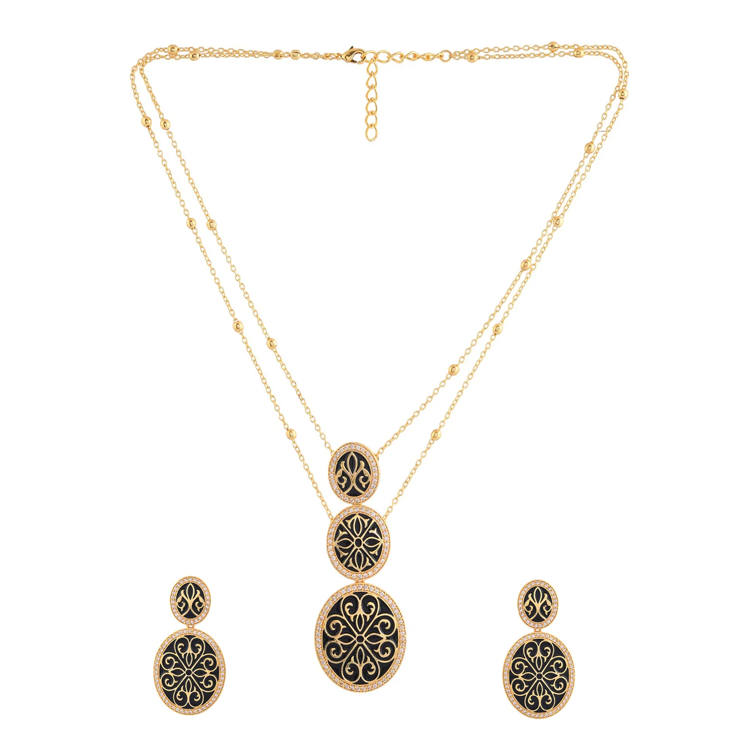 Pashmina Shazana Layered Necklace Set - Image 4