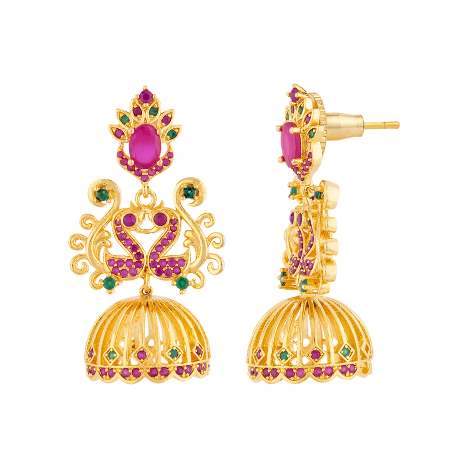 Peacock Motifs Casual Style Earrings - Image 4