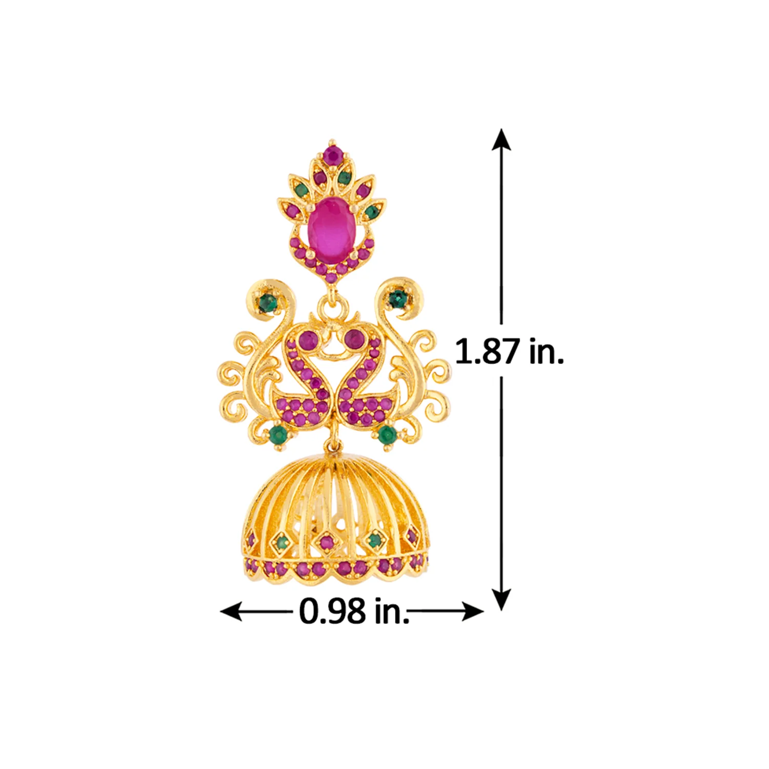 Peacock Motifs Casual Style Earrings - Image 5