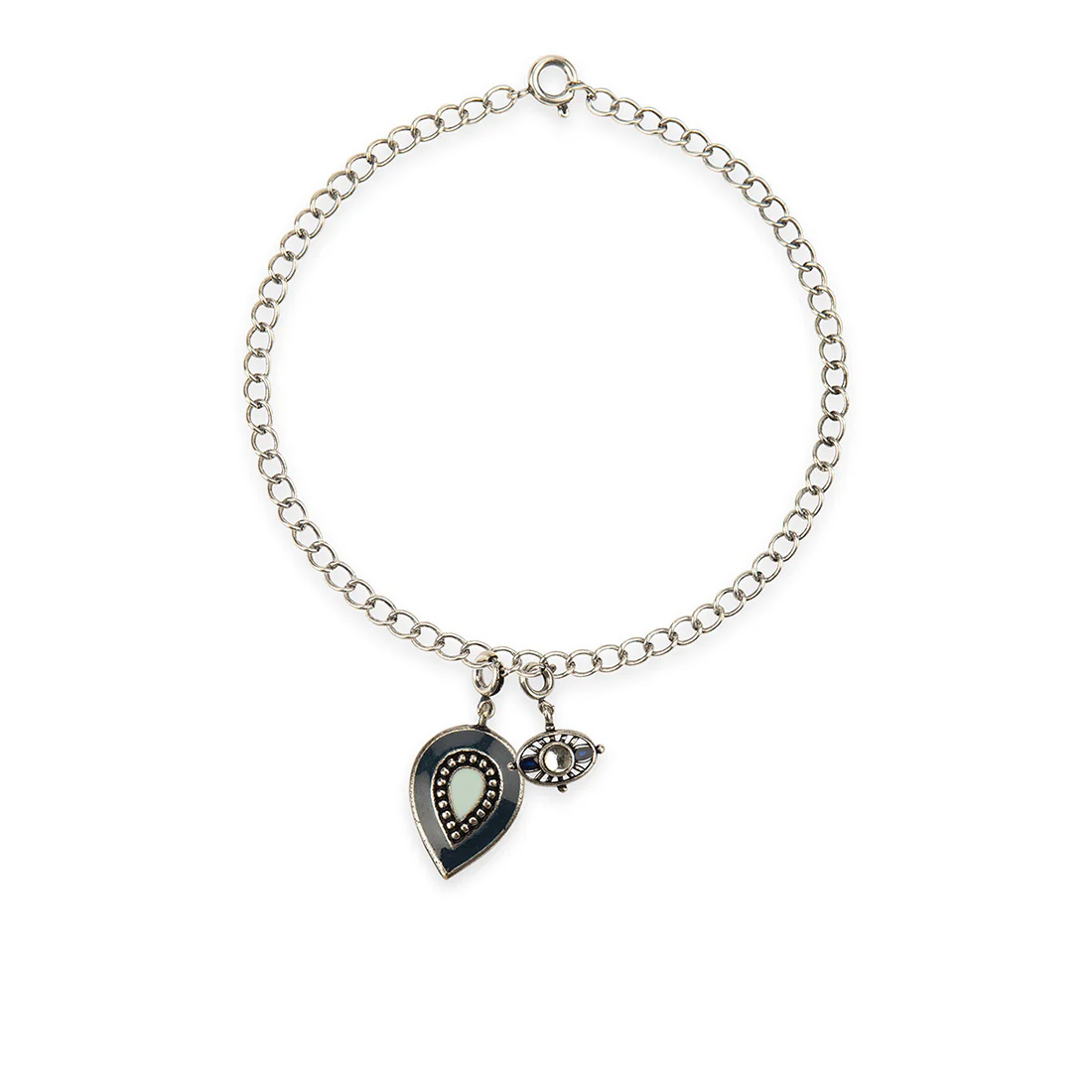 Pear And Eye Charms Pendant with Bracelet - Image 4