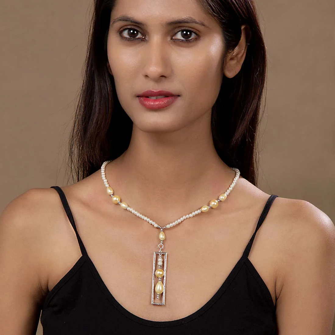 Pearl Necklace with Charming Centerpiece - Image 2