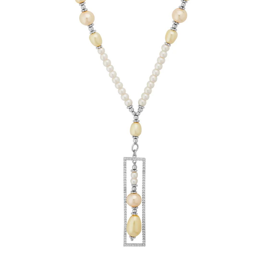 Pearl Necklace with Charming Centerpiece - Image 3
