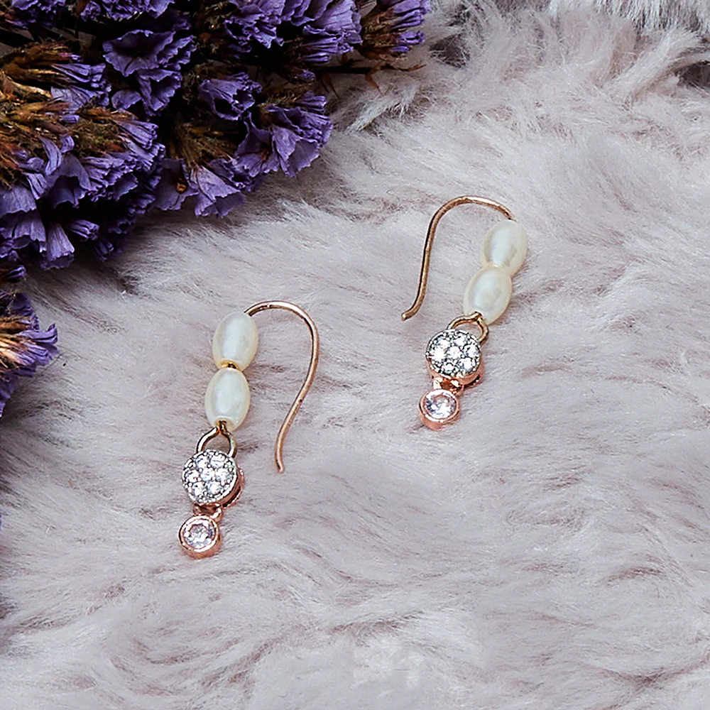 Pearly Whites Dangler Earrings