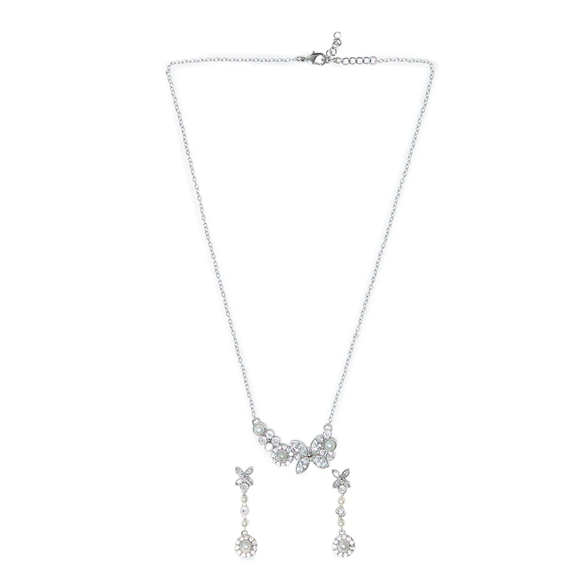 Pearly Whites Pendant Set Adorned with CZ & Pearl - Image 3