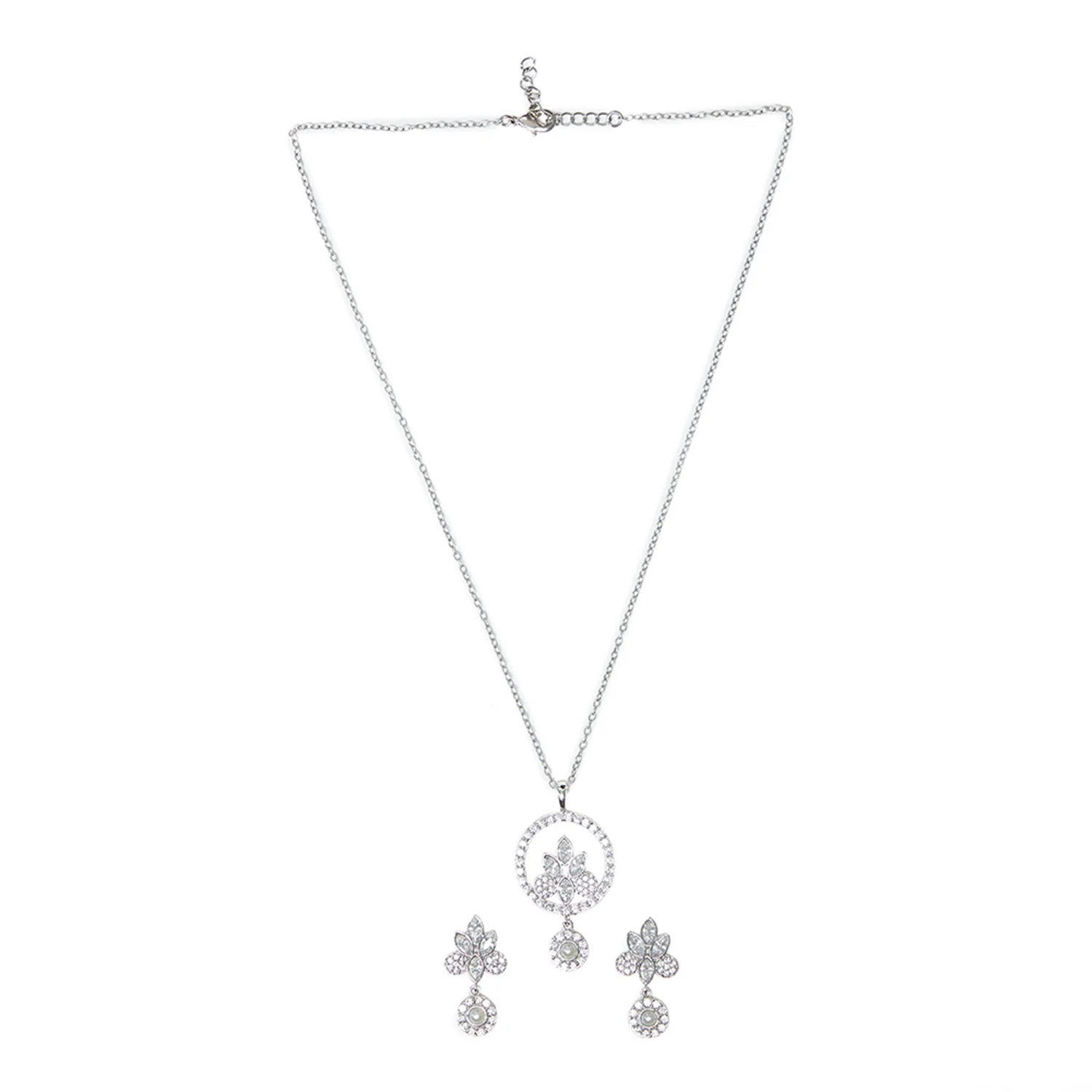 Pearly Whites Pendant with Dangler Earrings - Image 3