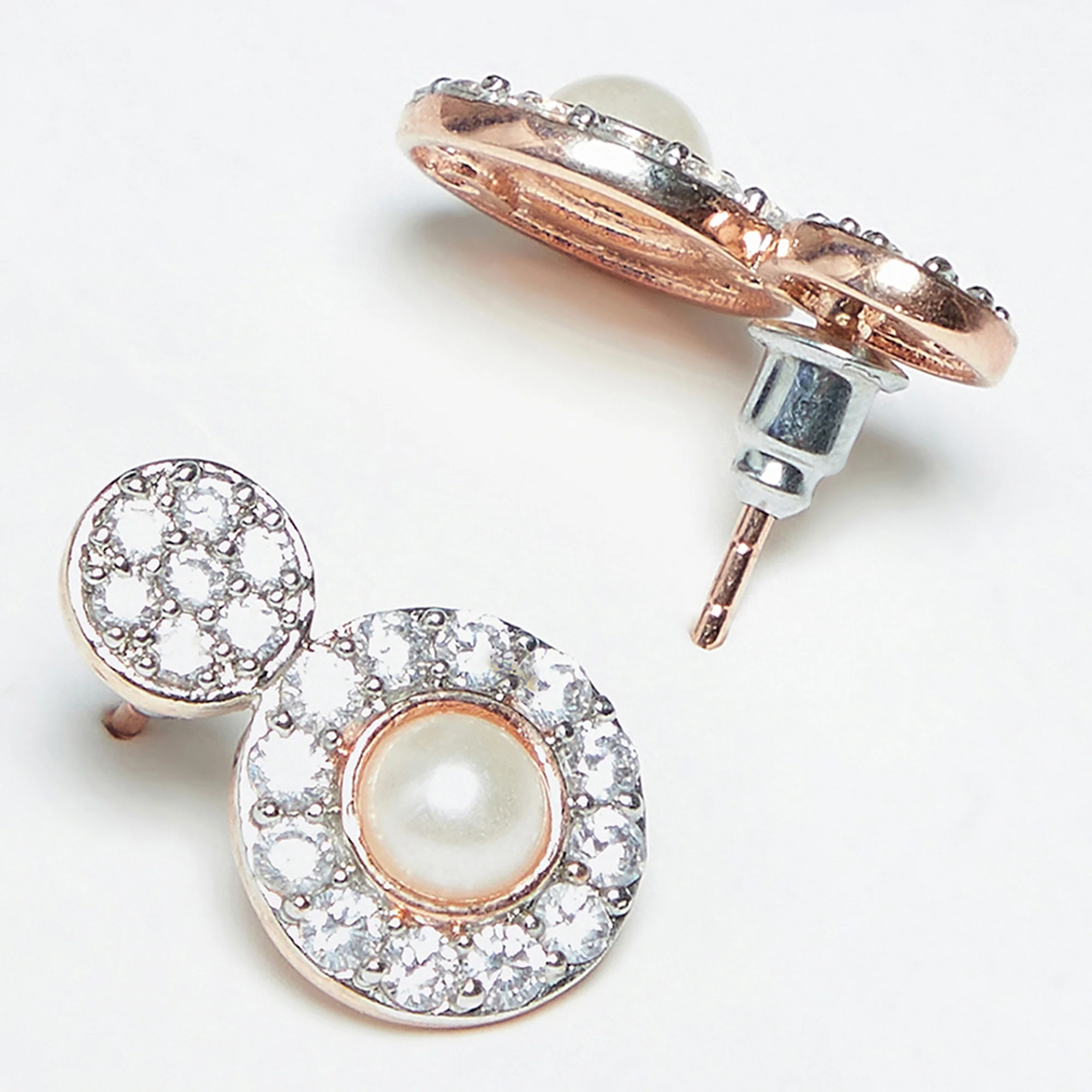 Pearly Whites Showstopper Necklace Set in Rose Gold Tone - Image 5