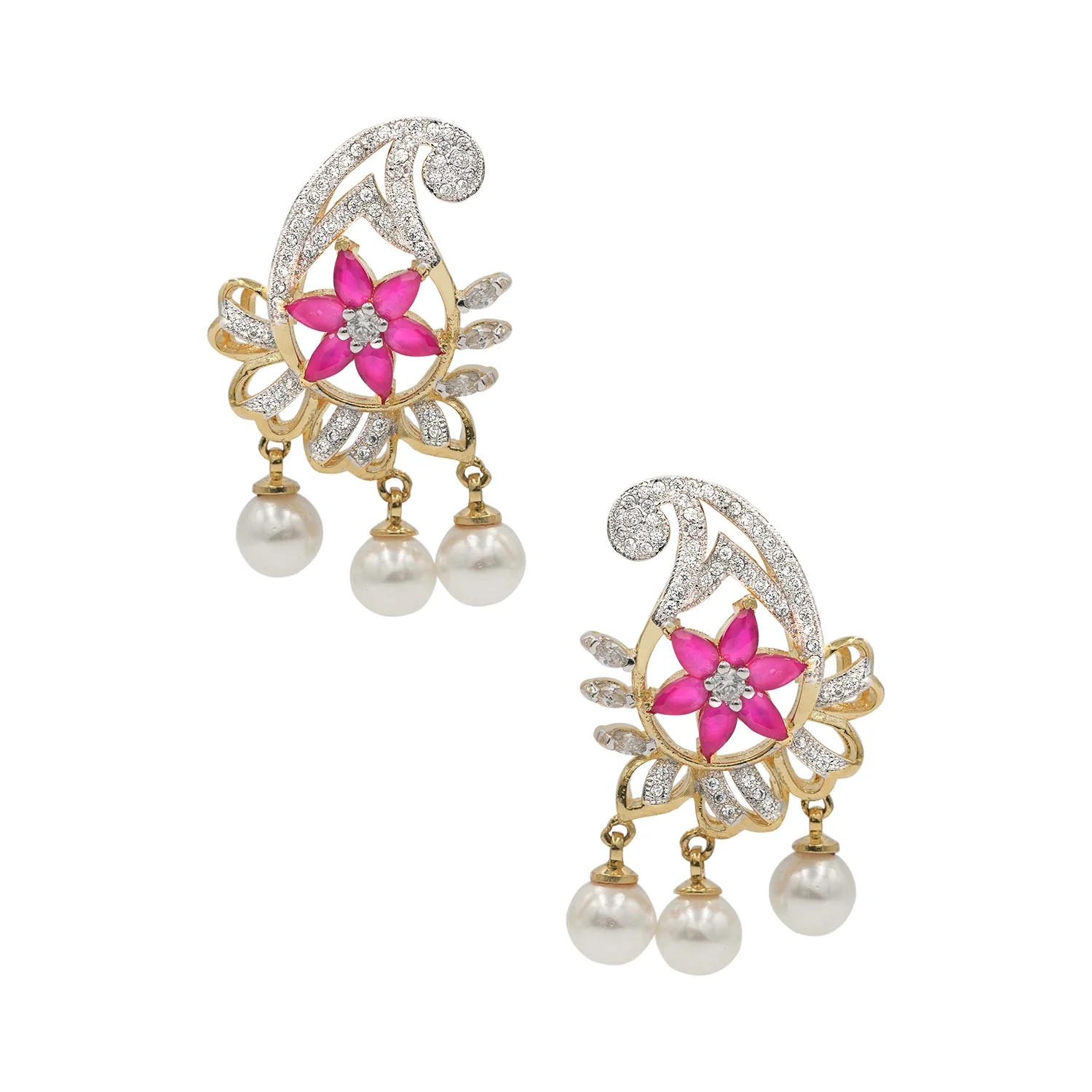 Peppy Pink CZ Pendant Set - Image 4