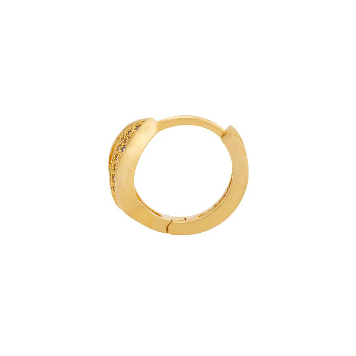 Petal Motif Gold Plated Earrings - Image 4