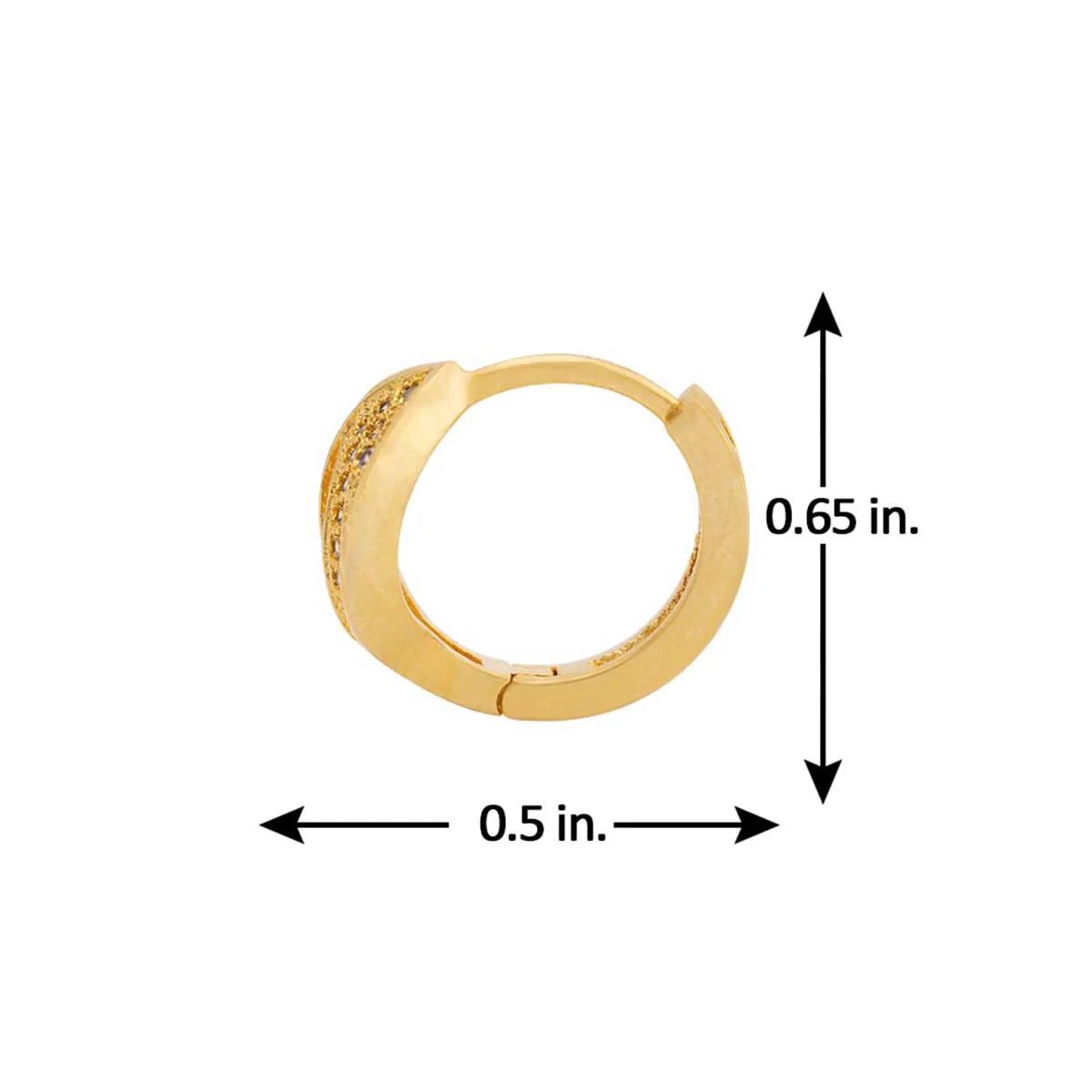 Petal Motif Gold Plated Earrings - Image 5