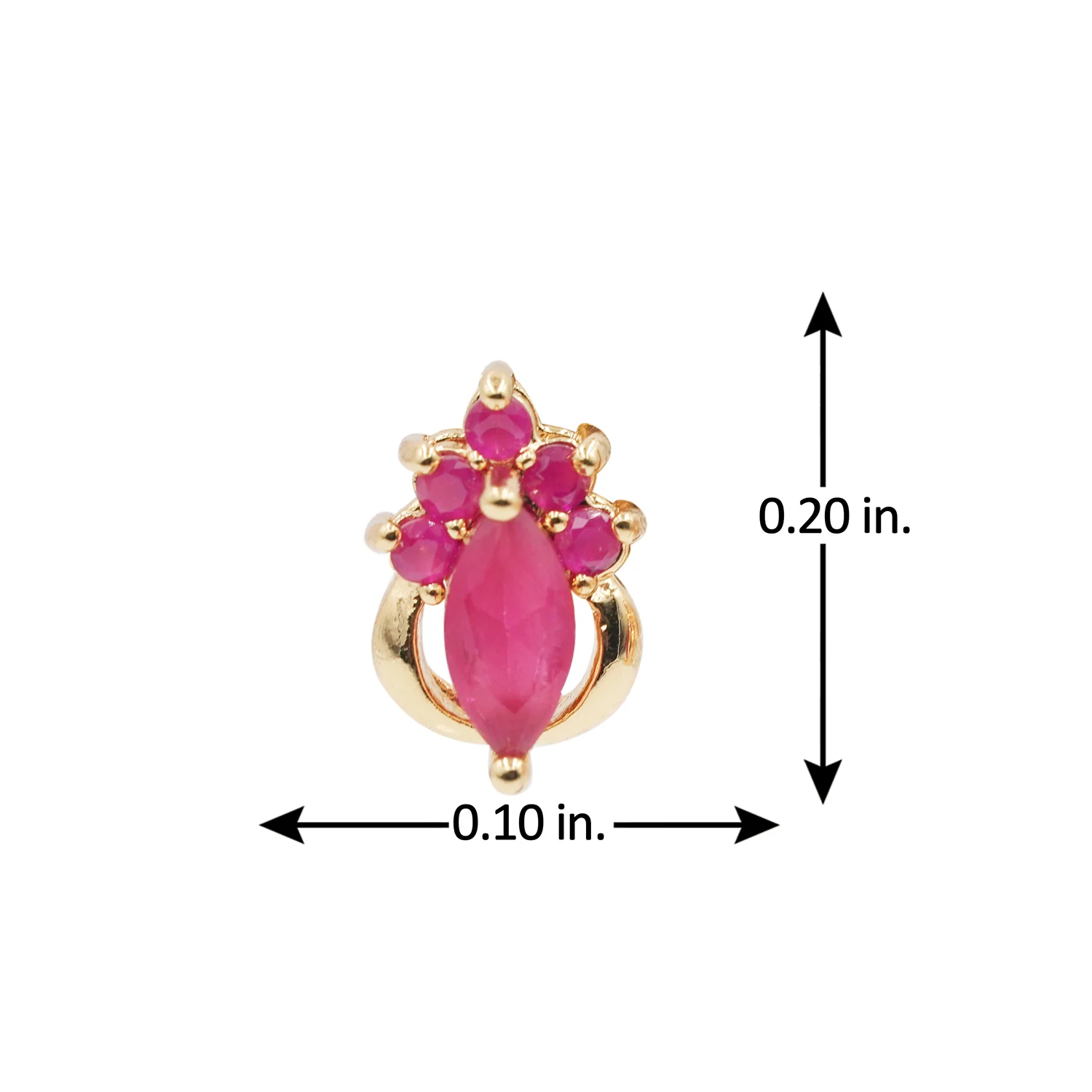 Pink CZ Stud Earrings - Image 5