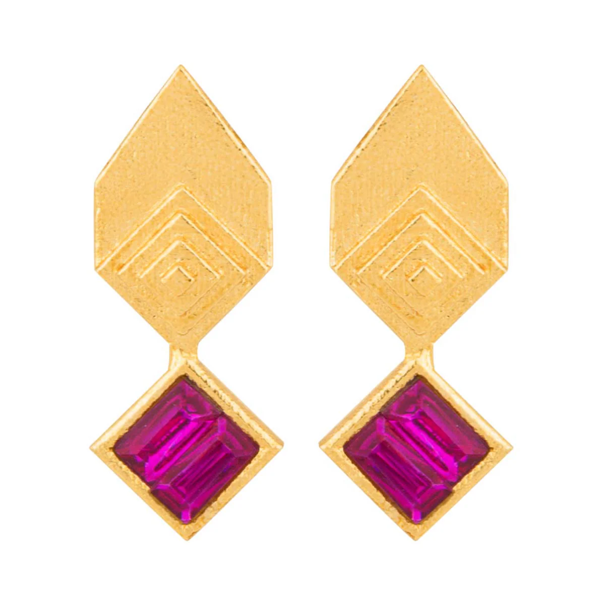 Pink Quartet Geomatrix Earrings - Image 3