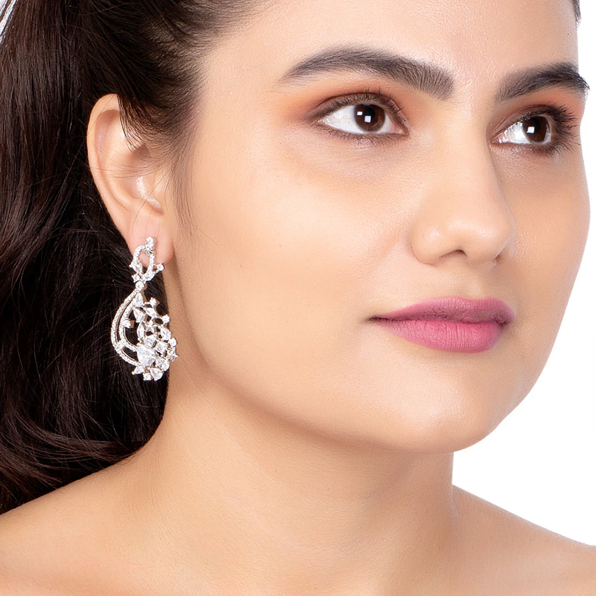 Pixie Dust Tear Drop CZ Earrings - Image 2