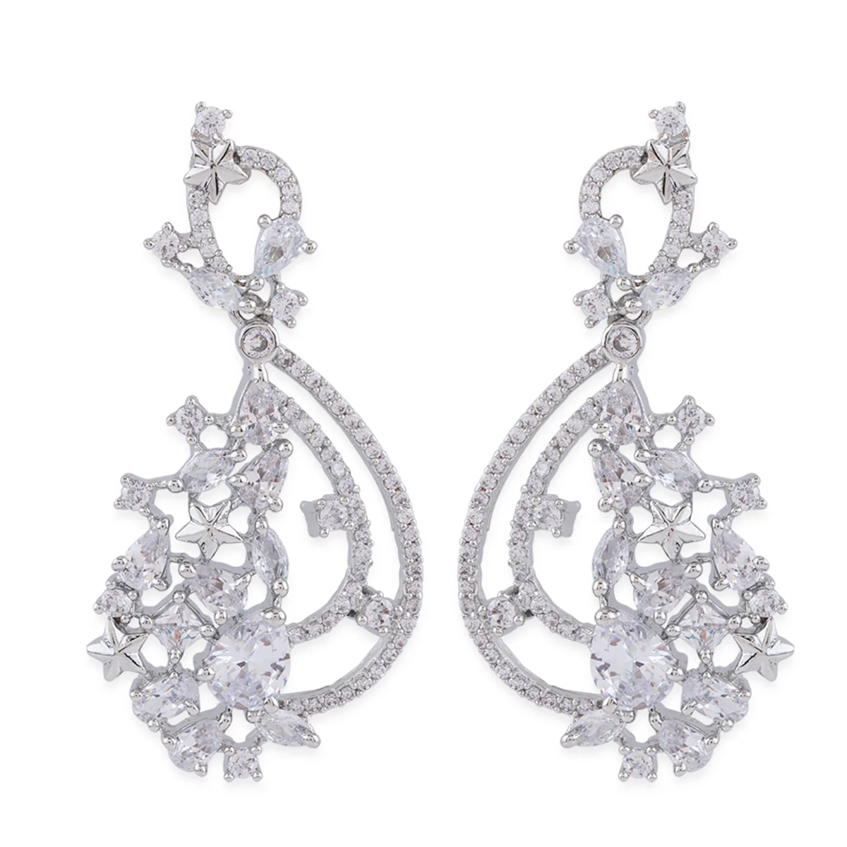 Pixie Dust Tear Drop CZ Earrings - Image 3