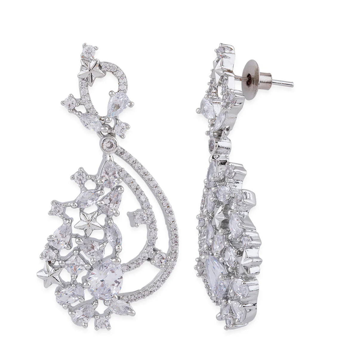 Pixie Dust Tear Drop CZ Earrings - Image 4