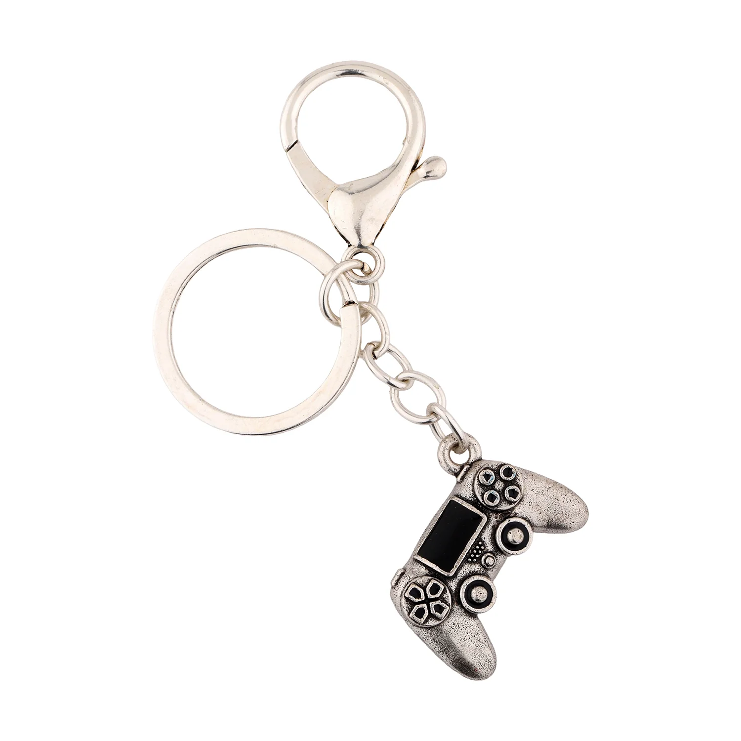 Playcore Gaming Controller Silver Oxidised Keychain Bag Charm Keychain For Men - Image 6