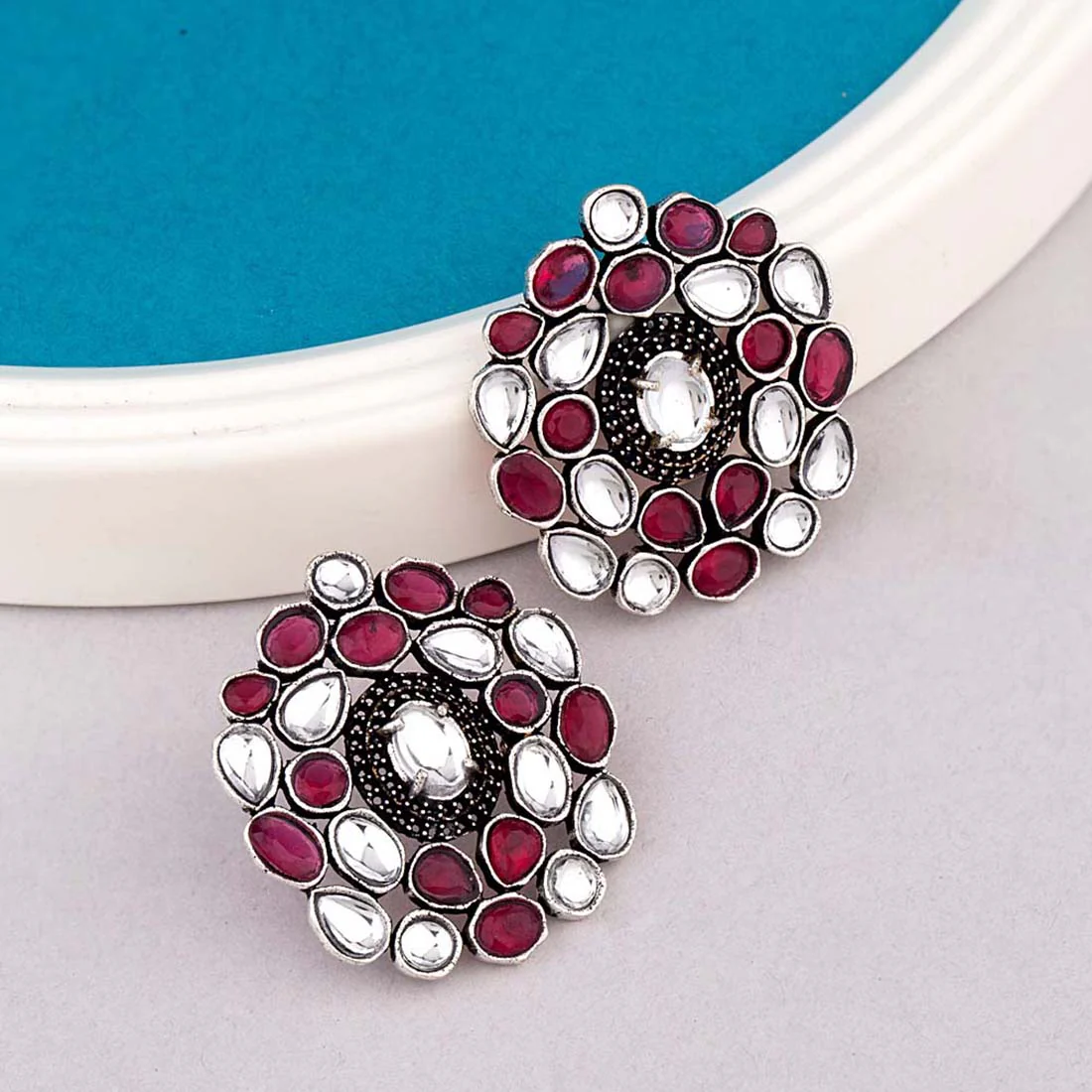 Preet Floral Motif Stud Earrings