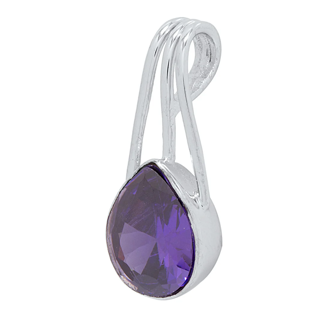 Purple Stones Embellished Pendant without Chain - Image 2