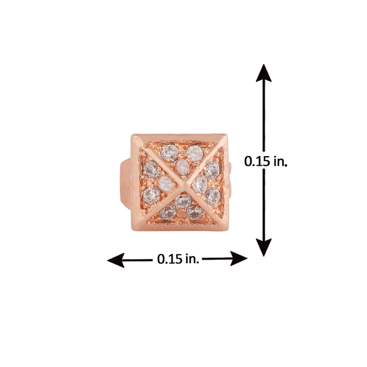 Pyramid Stud Style Earrings - Image 5