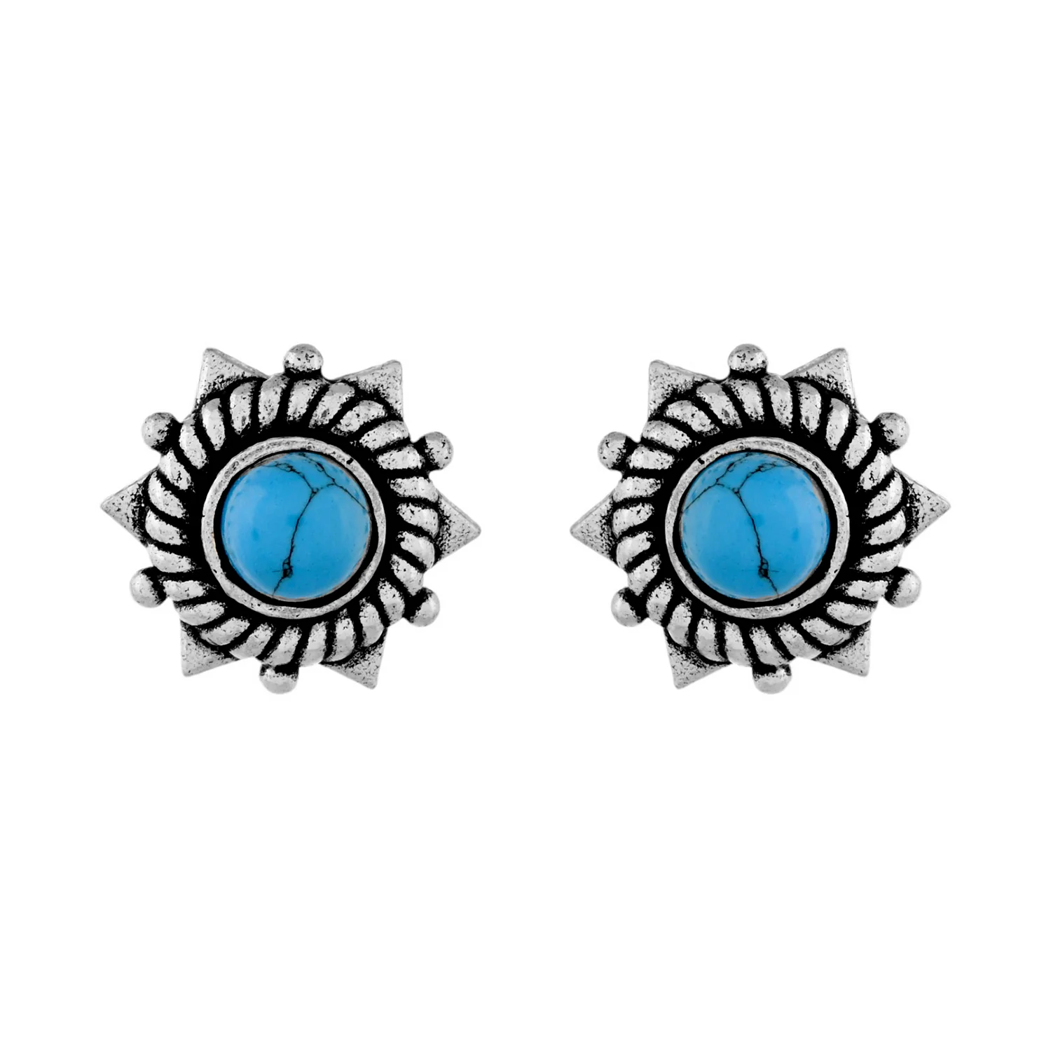 Qasbah Nandi Oxidised Two Tone Pendant Set - Image 6