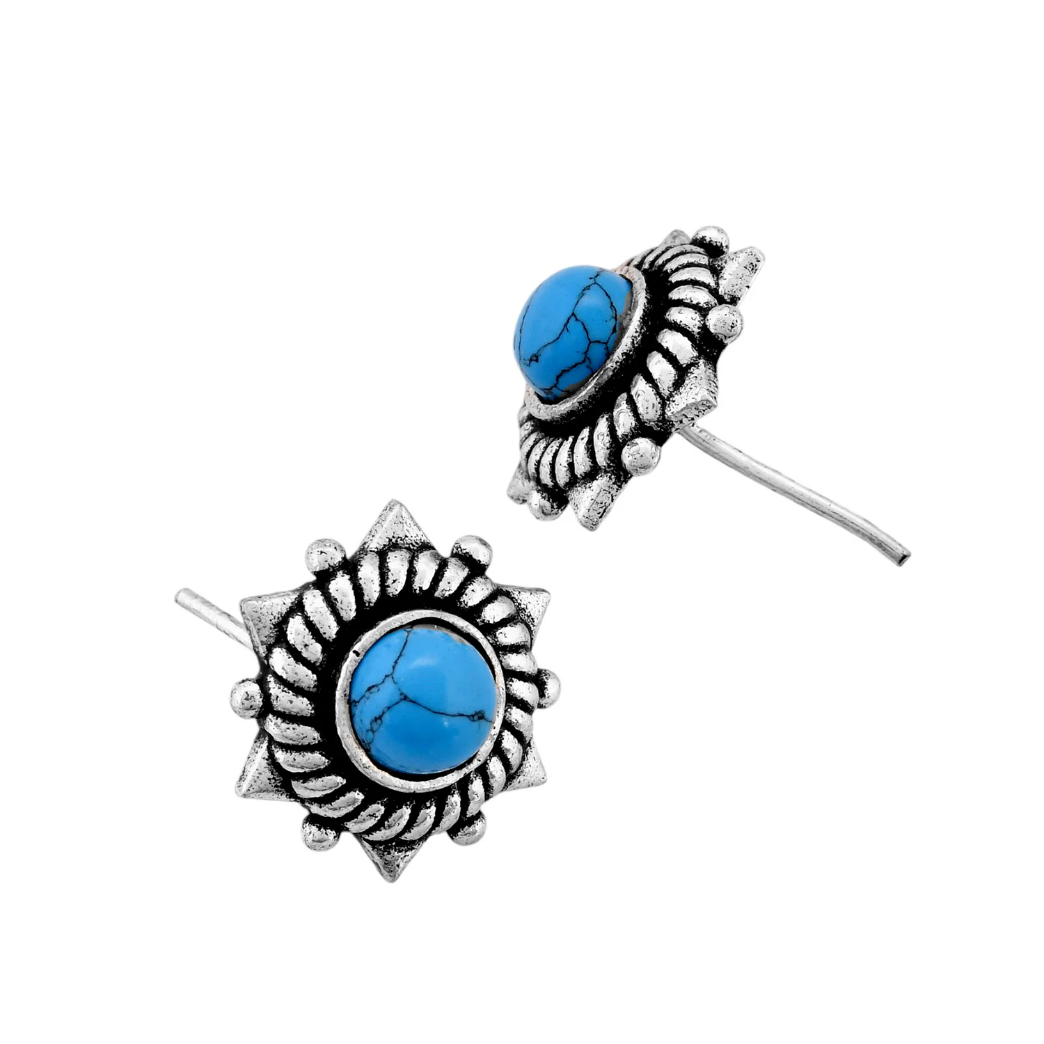 Qasbah Nandi Oxidised Two Tone Pendant Set - Image 7