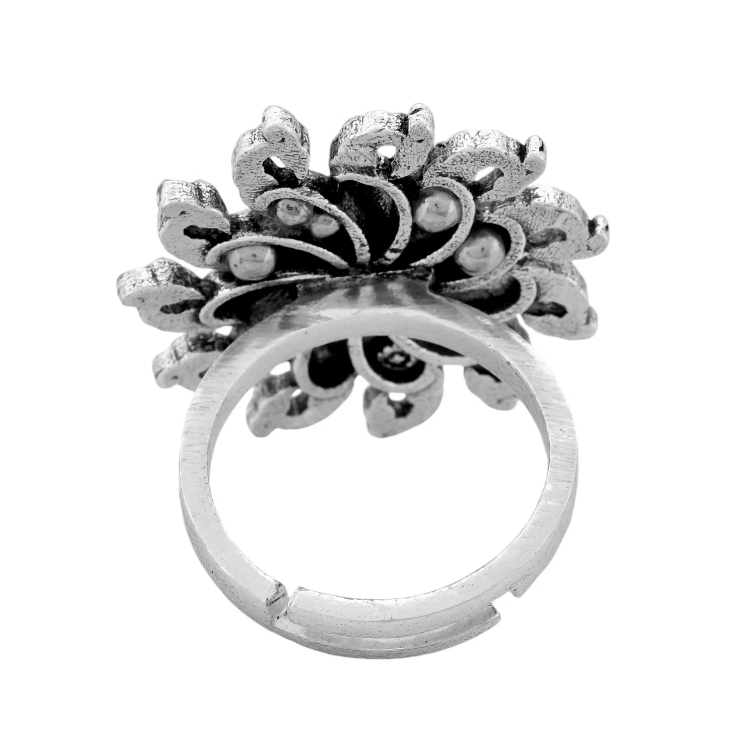 Qasbah Neelkanth Oxidised Two Tone Ring - Image 5