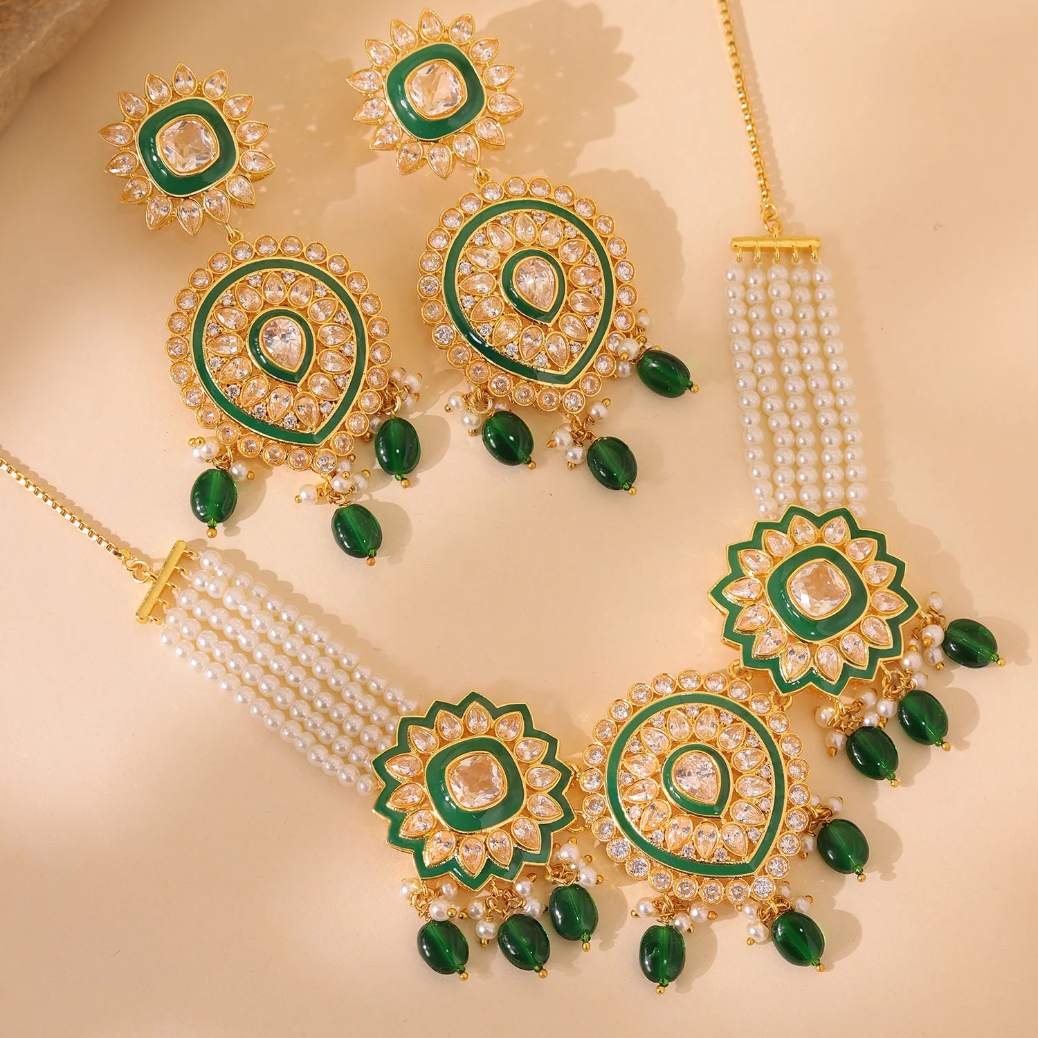 Queens of Rajasthan Ameerin Collar Necklace Set - Image 2