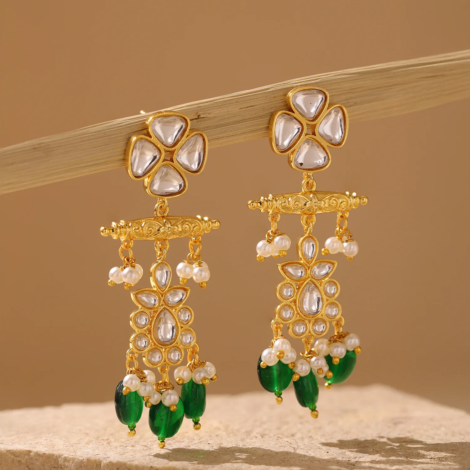 Queens of Rajasthan Aurena Dangle Earrings - Image 2