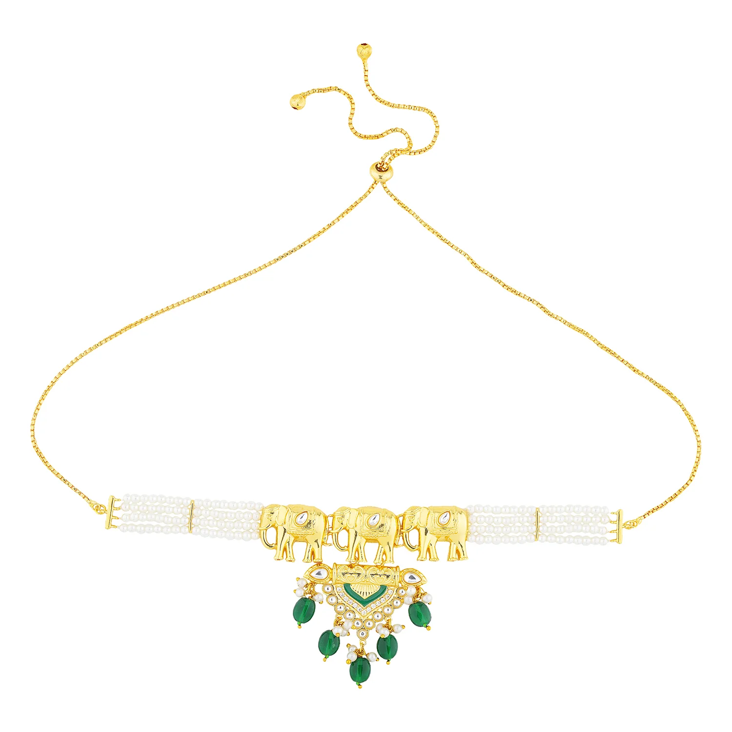 Queens of Rajasthan Gajvira Choker Necklace Set - Image 5