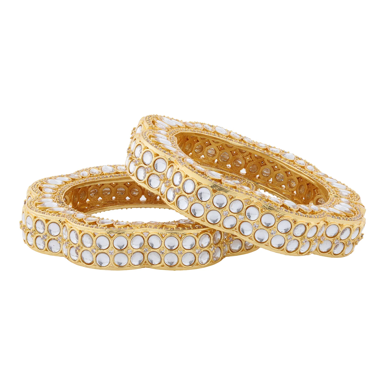 Queens of Rajasthan Gul Kundan Openable Bangles - Image 6