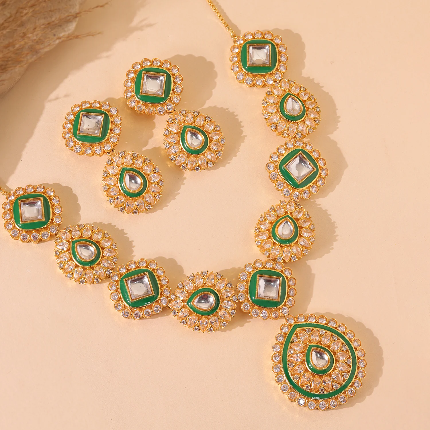 Queens of Rajasthan Gulrani Short Necklace Set - Image 2