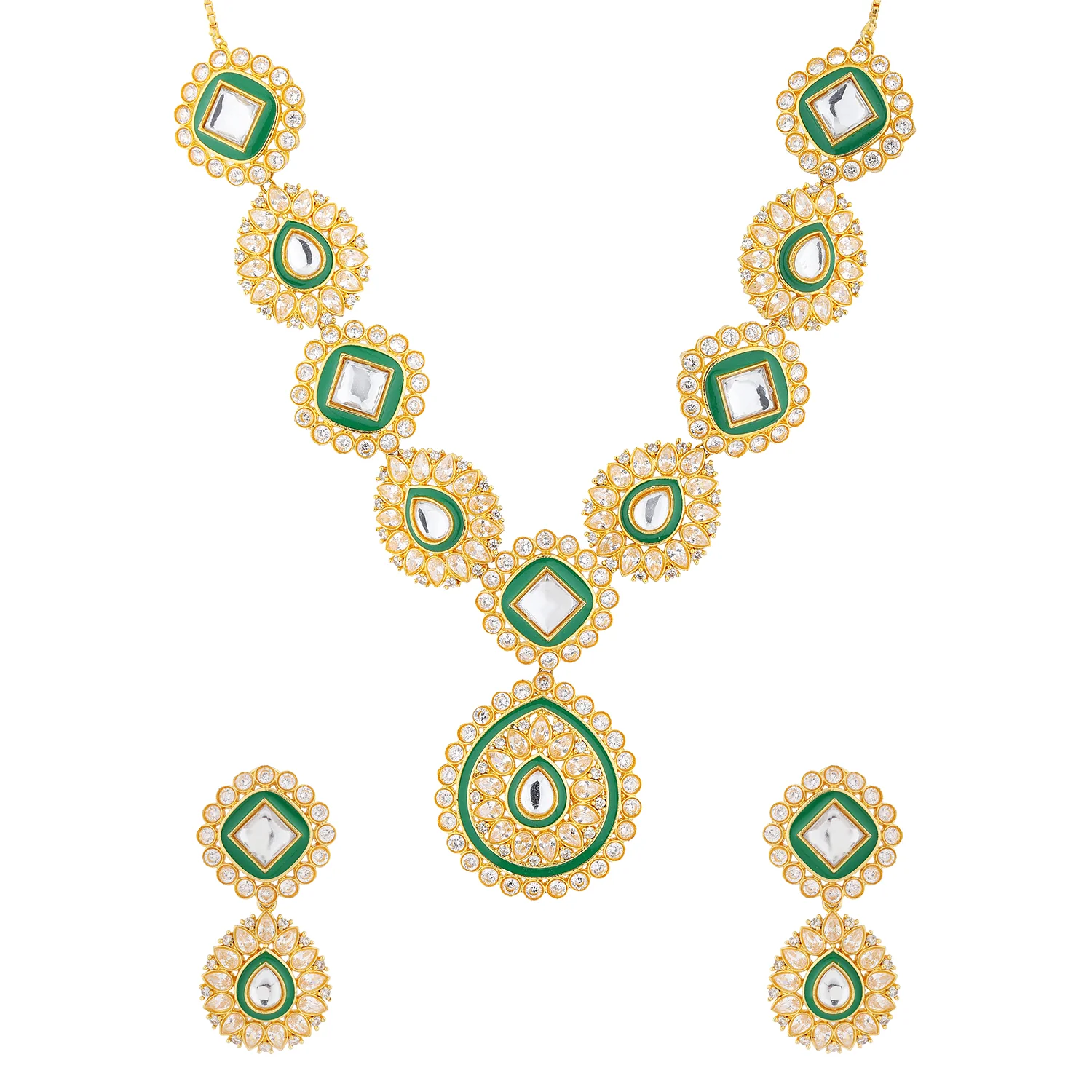 Queens of Rajasthan Gulrani Short Necklace Set - Image 4