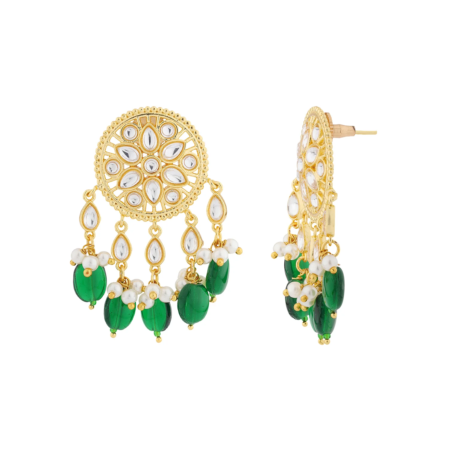 Queens of Rajasthan Kanvi Waterfall Drop Earrings - Image 4