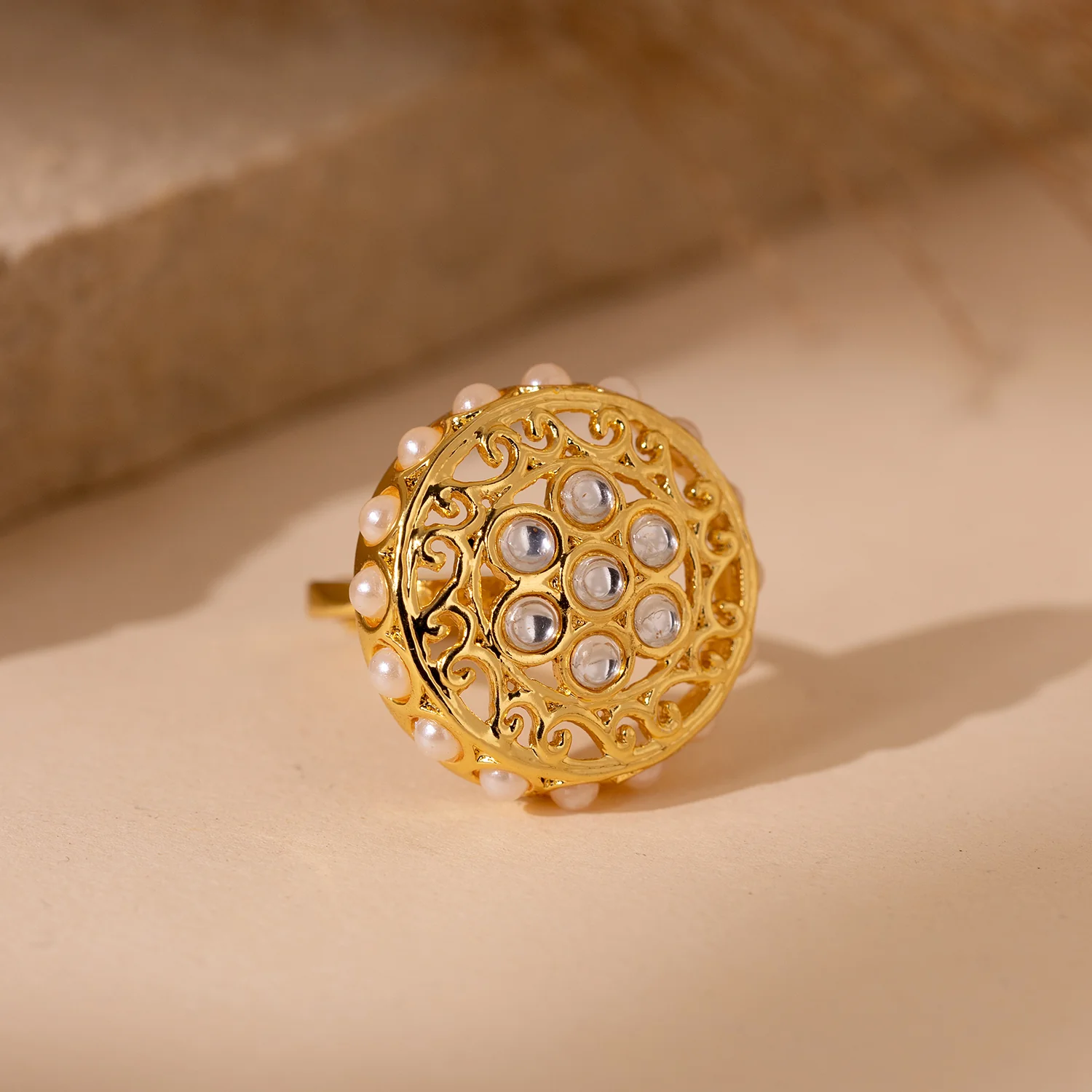 Queens of Rajasthan Mehraa Statement Ring - Image 2